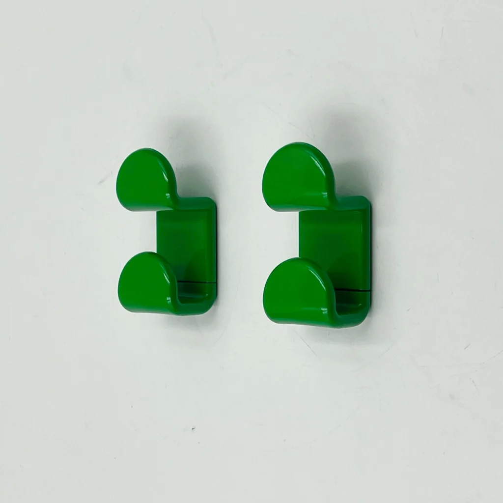 vibrant green 70s coat hooks ambrogio rossari gedy 1970s NOS